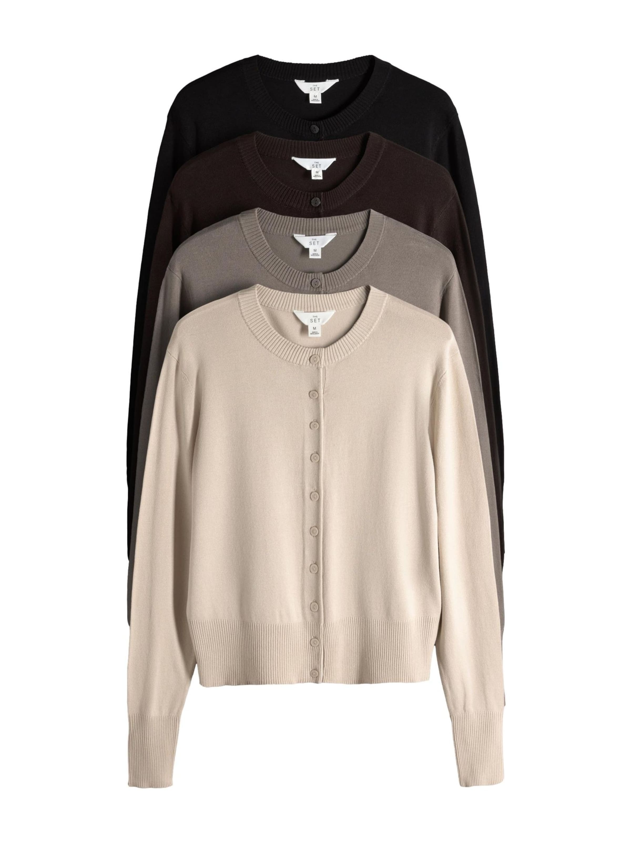 The Set Strickjacke in Mischfarben: Vorderseite