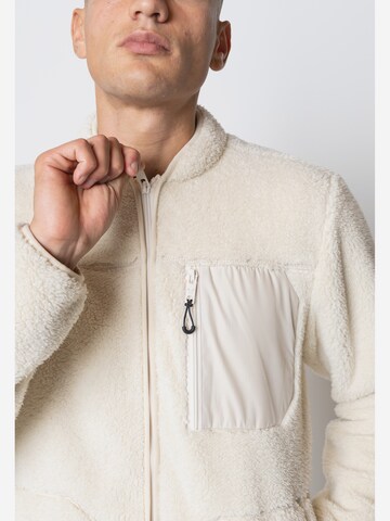 Fat Moose Fleece Jacket 'Wood' in Beige