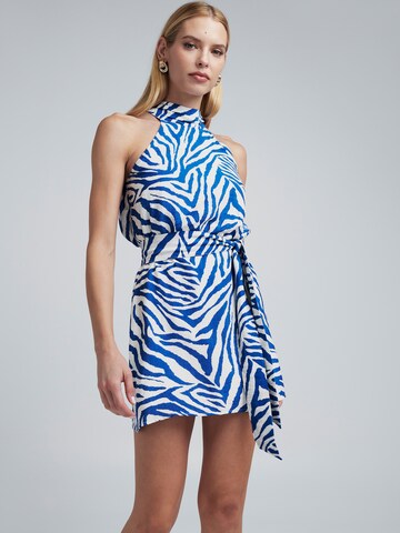 BWLDR Jurk 'Leisha' in Blauw: voorkant
