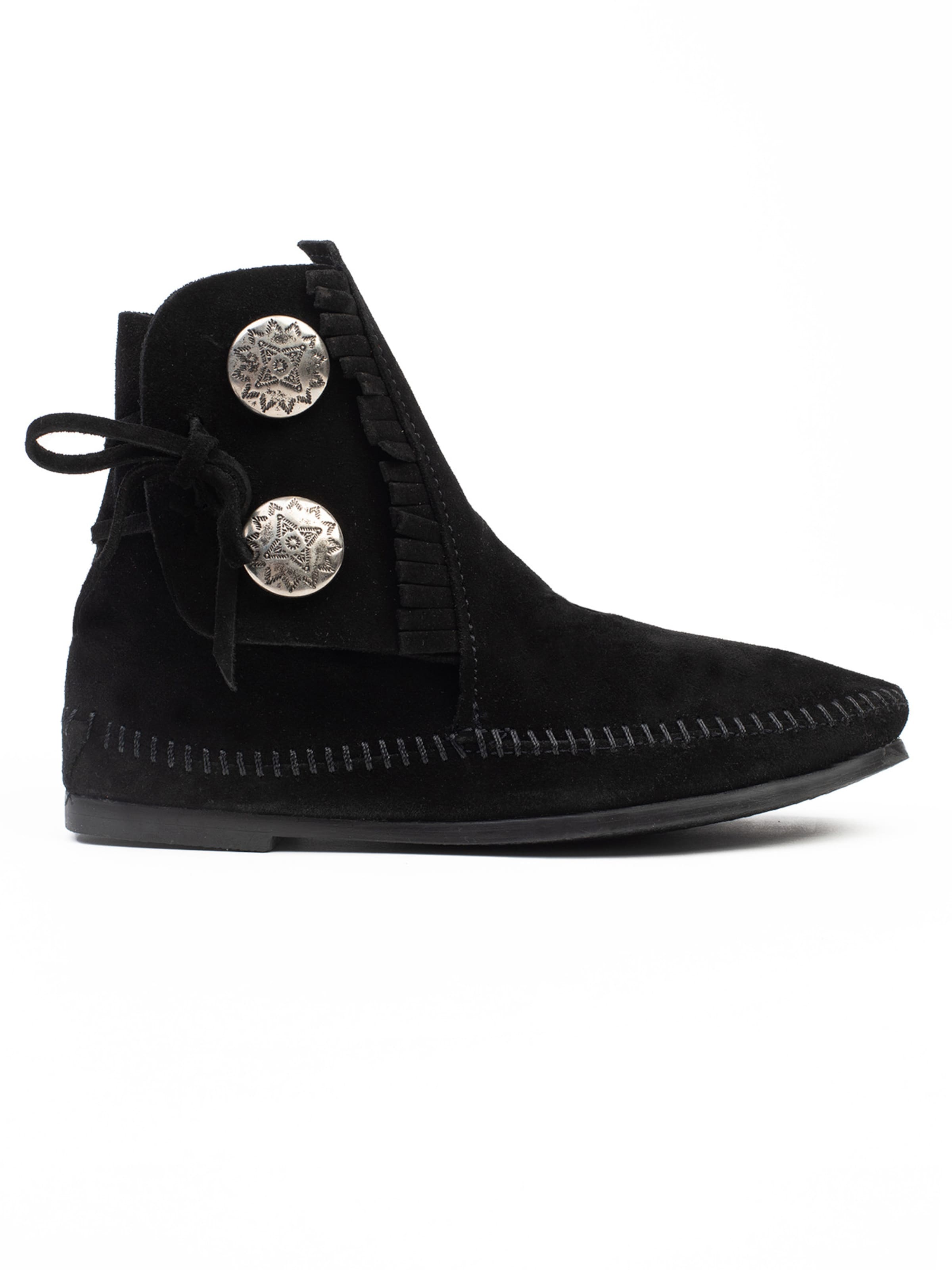 Minnetonka Ankle boots 'Two Button' σε μαύρο