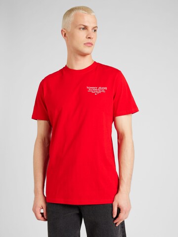 Tommy Jeans T-shirt 'Essentials' i röd: framsida