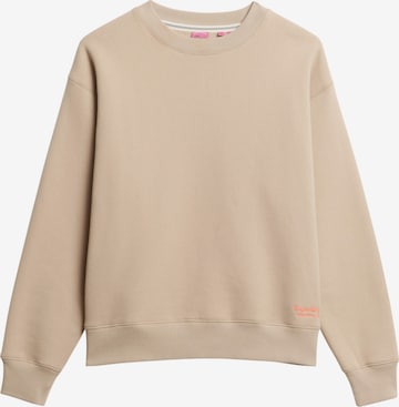 Sweat-shirt 'Essential' Superdry en beige : devant