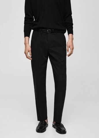 MANGO MAN Regular Pleated Pants 'Nicco' in Black: front