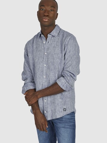 HECHTER PARIS Slim fit Overhemd in Blauw: voorkant