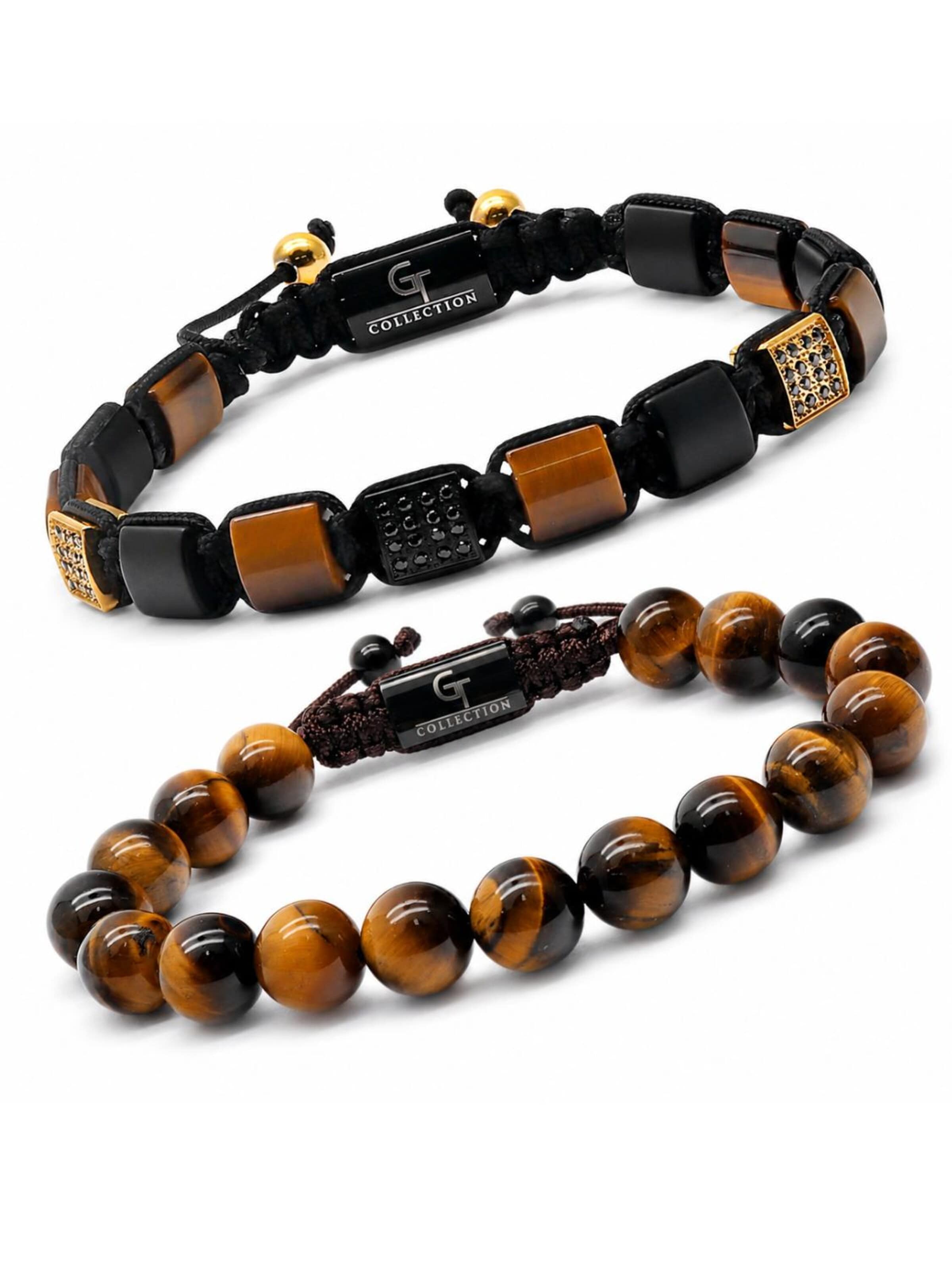GT Collection Armband 'The Confidence Set Classic'‌‌‌‌‌‌‌ in Braun: Vorderseite