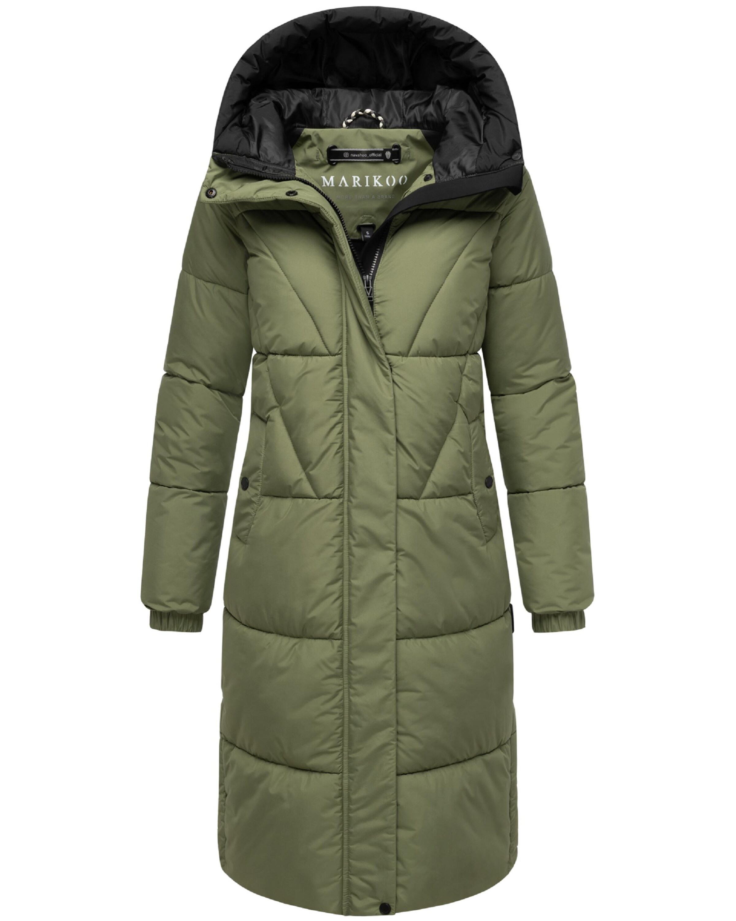MARIKOO Winter Coat 'Yaskaa 16' in Green