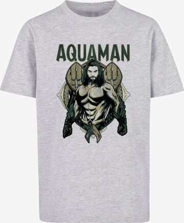 ABSOLUTE CULT Shirt 'Aquaman - Scales' in Grijs: voorkant