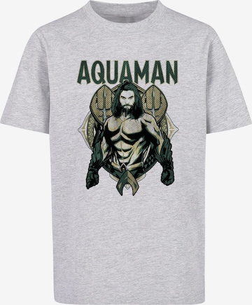 ABSOLUTE CULT Shirt 'Aquaman - Scales' in Grijs: voorkant