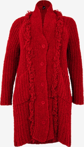 Cardigan YOEK en rouge : devant