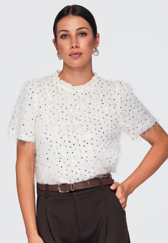 Ombre Blouse in Beige