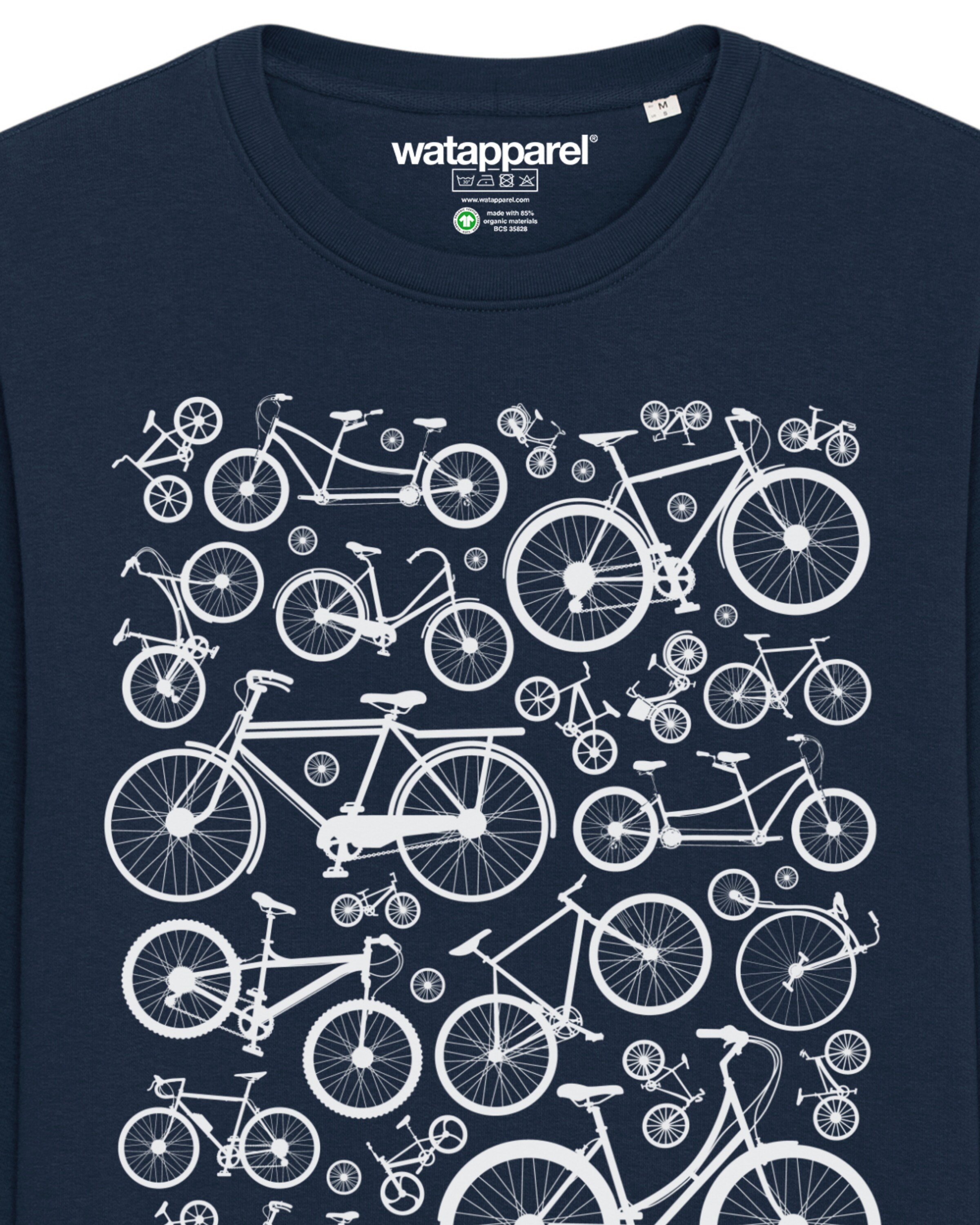 Sweat-shirt ' Fahrräder ' Watapparel en bleu