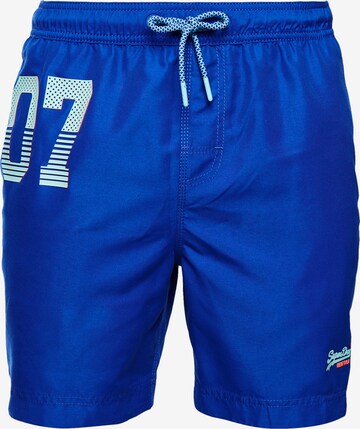 Superdry Board Shorts in Blue: front