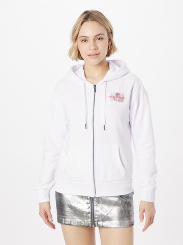 ARMANI EXCHANGE Zip-Up Hoodie 'FELPA' in White: front