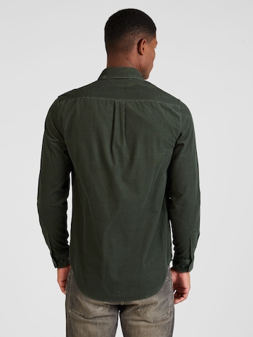 Samsøe Samsøe جينز مضبوط قميص 'Liam' بلون أخضر