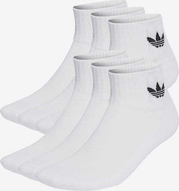 ADIDAS ORIGINALSČarape 'Mid Ankle 6 Pairs' - bijela boja: prednji dio