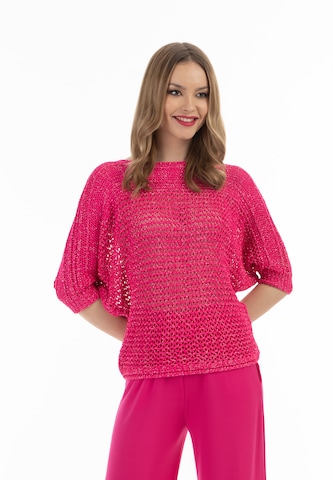 Pull-over faina en rose : devant