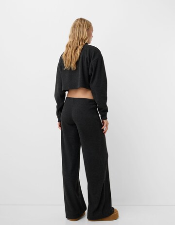 Bershka Zvonové kalhoty Kalhoty – šedá