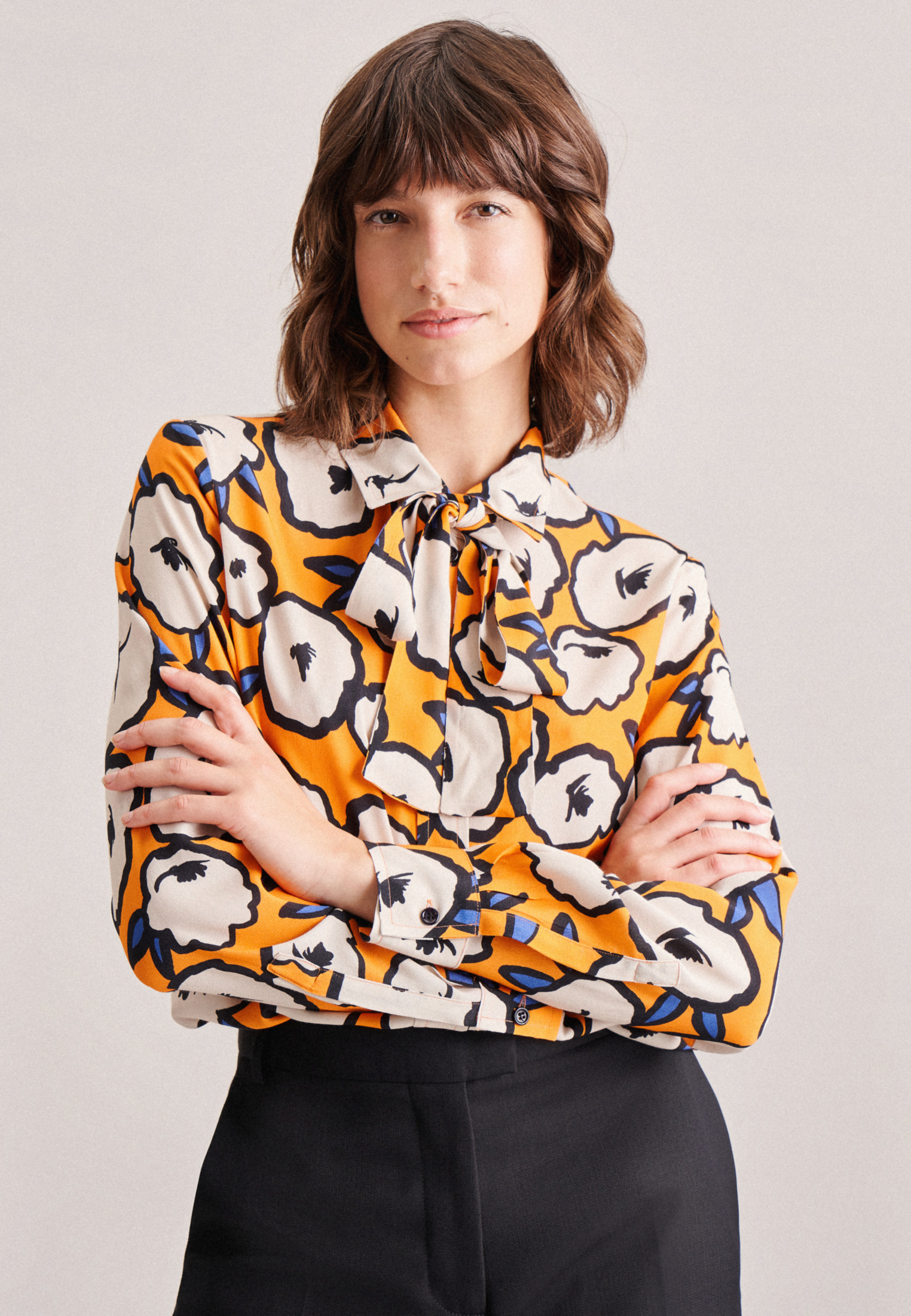 SEIDENSTICKER Bluse in Orange: Vorderseite