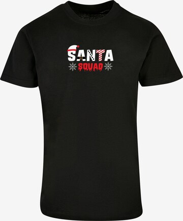 Merchcode Shirt 'Santa Squad' in Schwarz: predná strana