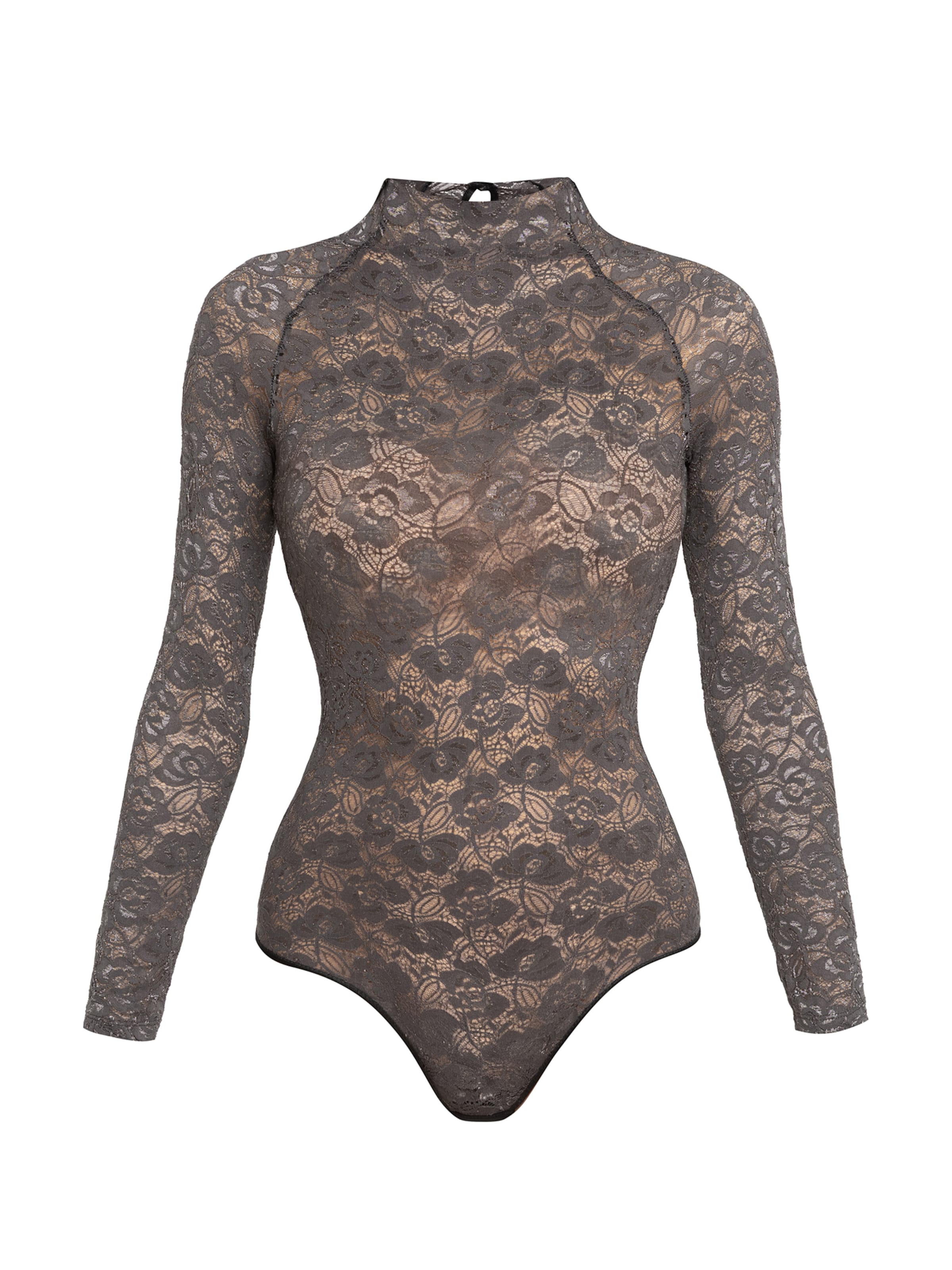 JIORO Blouse body 'ESSENTIALS' in Bruin: voorkant