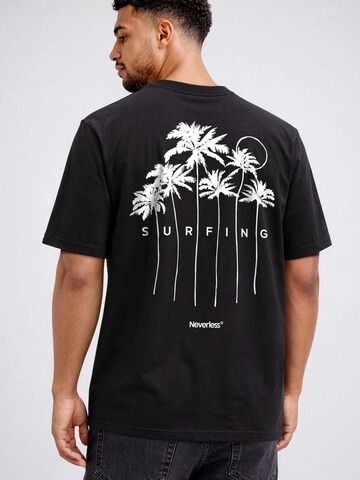 Neverless Shirt 'Palms Surfing' in Black