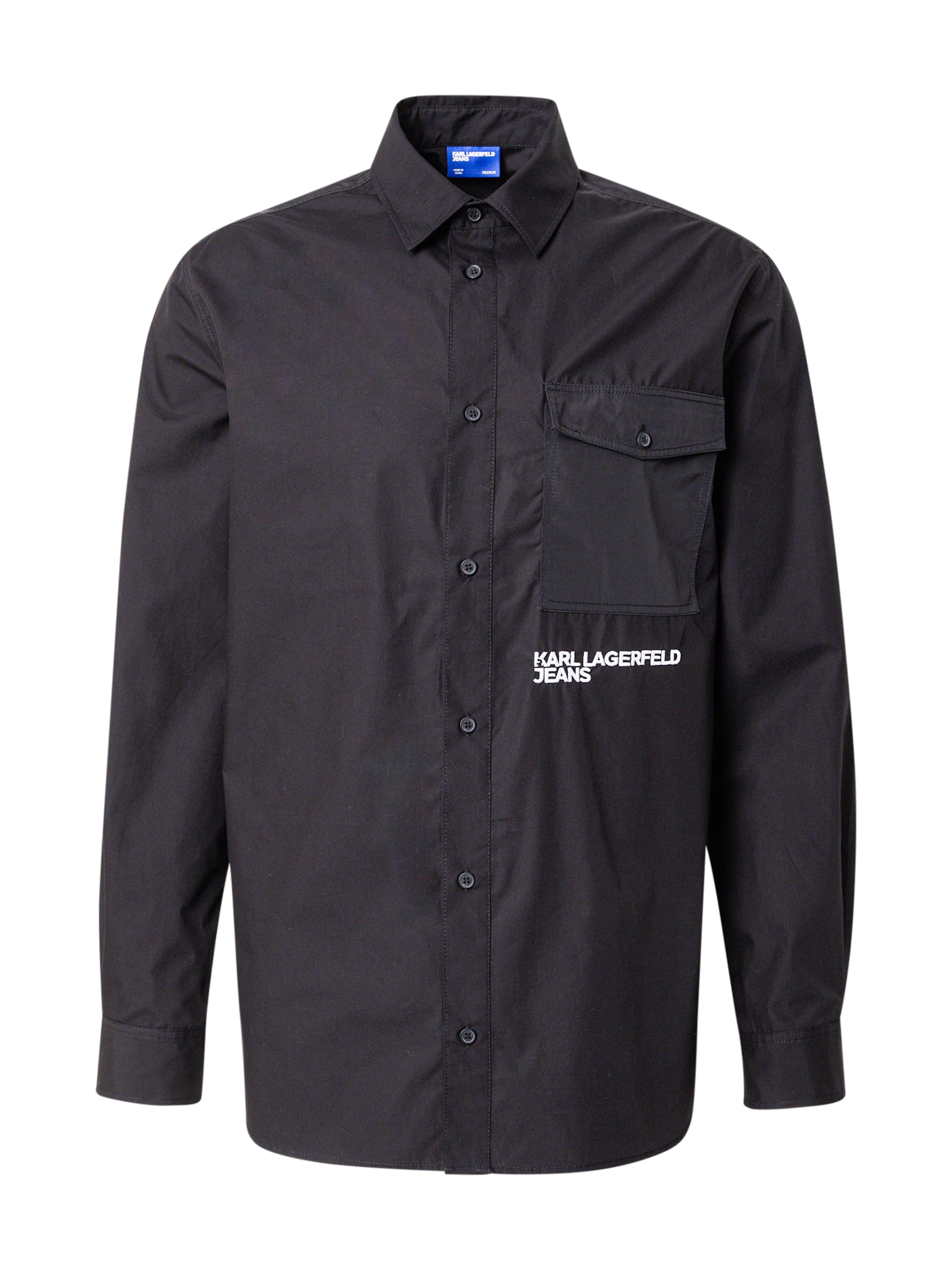 Coupe regular Chemise KARL LAGERFELD JEANS en noir : devant