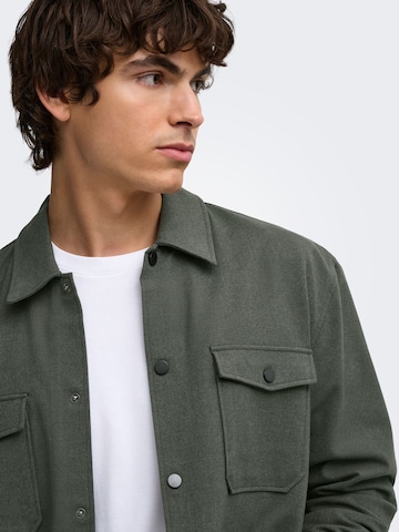 Only & Sons Prechodná bunda 'ONSMark' - Zelená