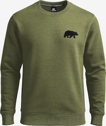 FORSBERG Sweatshirt 'mit Frottee Logo' in Grün: Vorderseite
