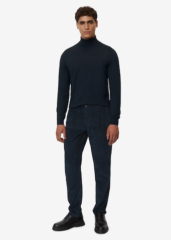 Marc O'Polo Regular Pleat-front trousers 'Osby' in Blue