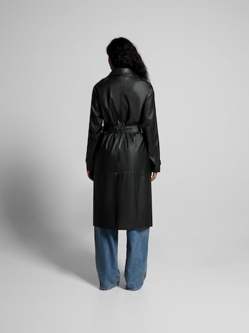 Bershka Between-seasons coat in Black