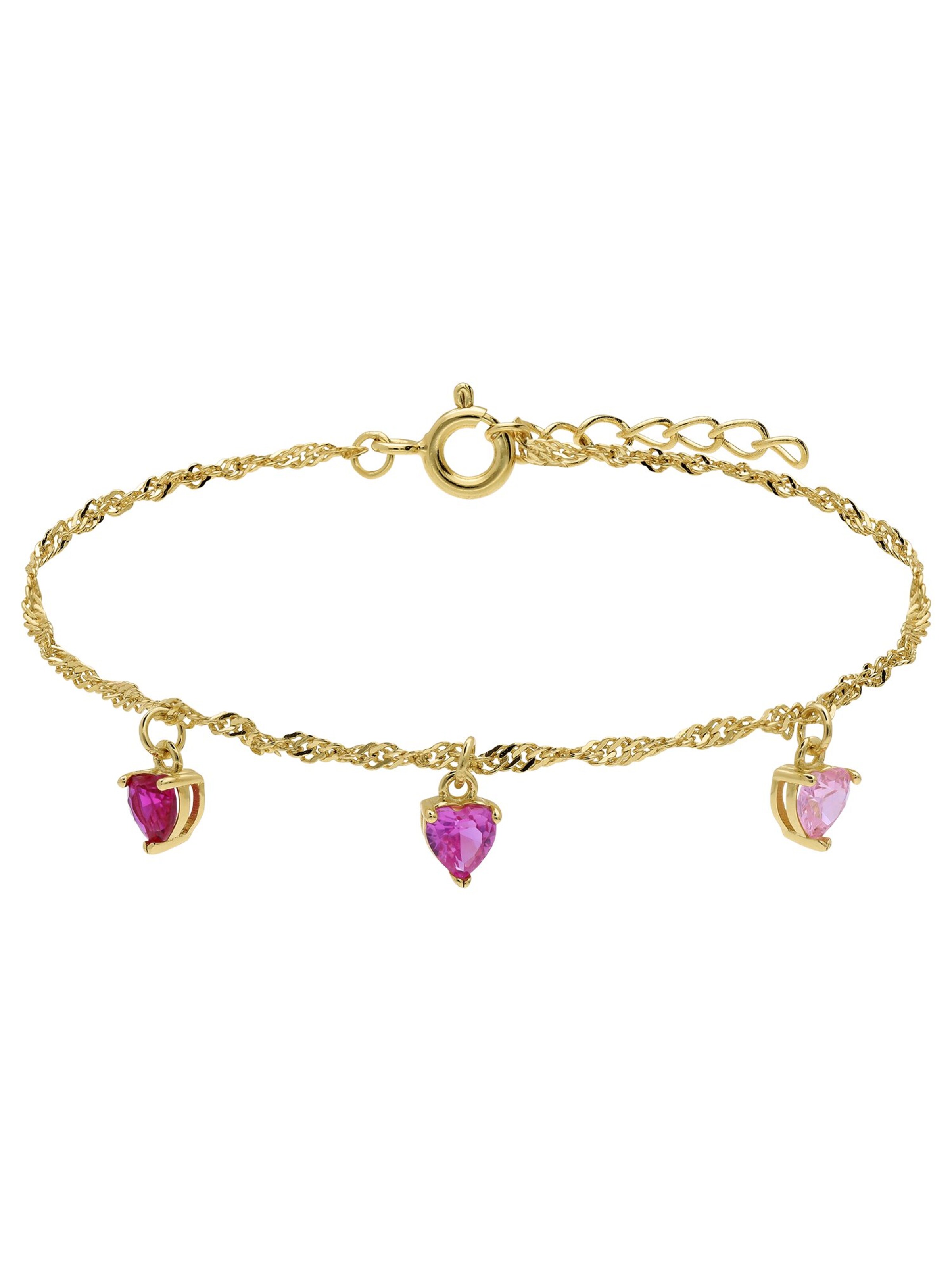 Lucardi Bracelet 'Lieblich' in Gold: front