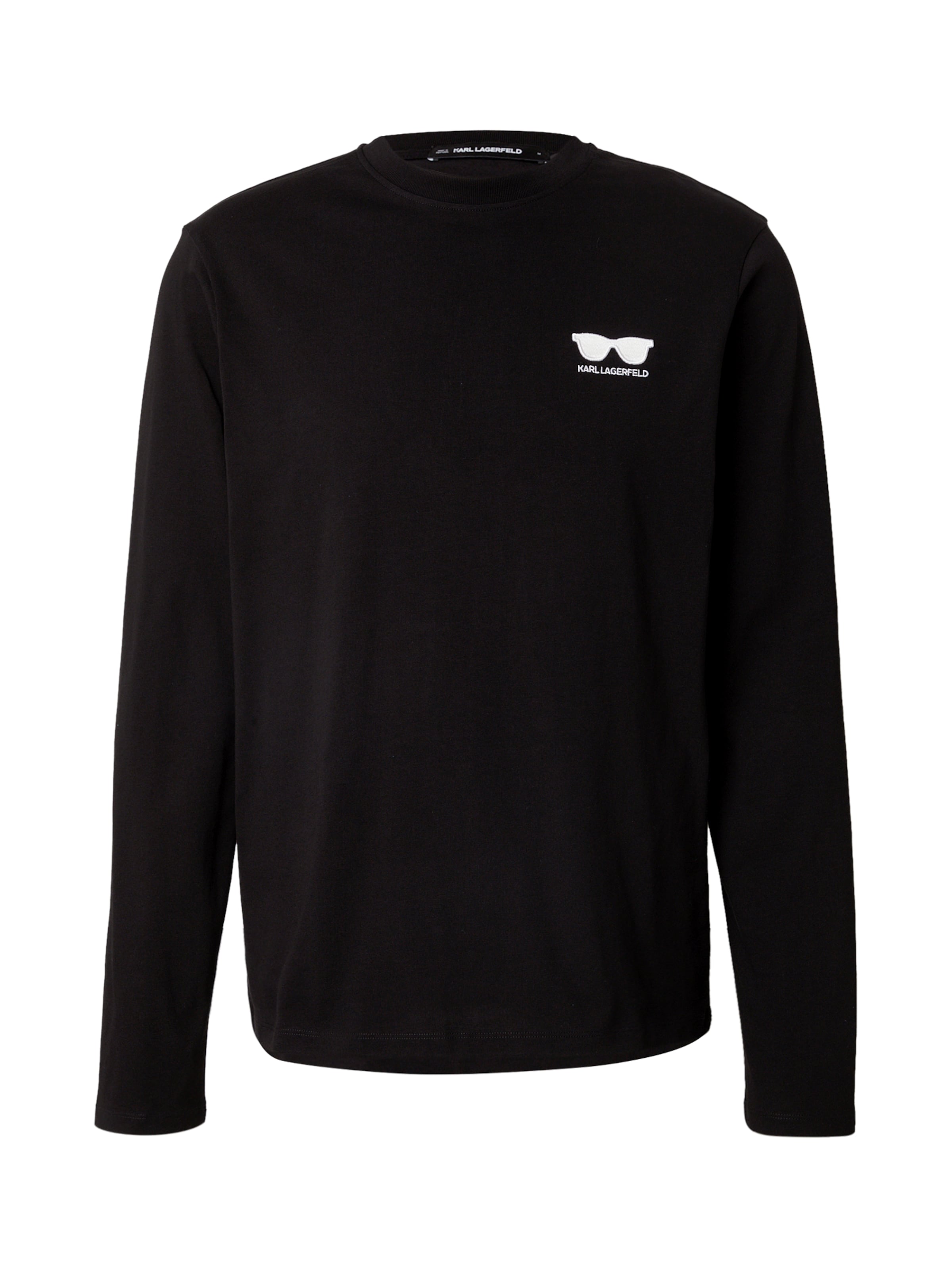 Karl Lagerfeld Póló 'Sunglasses' - fekete: elől
