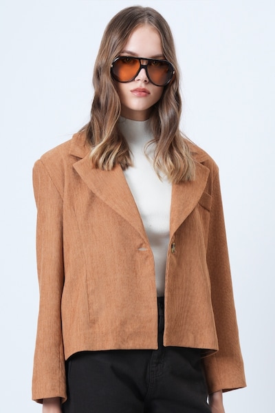 Trend Alaçatı Stili Blazer i 36 i lysebrun, Produktvisning