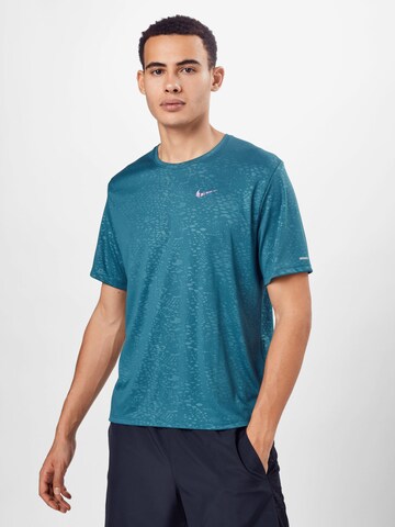 NIKE Performance Shirt 'Miler Run Division' in Blue: front