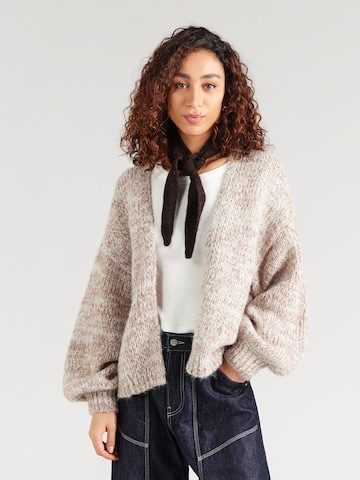 VERO MODA Knit Cardigan 'VMMAYBE' in Grey: front