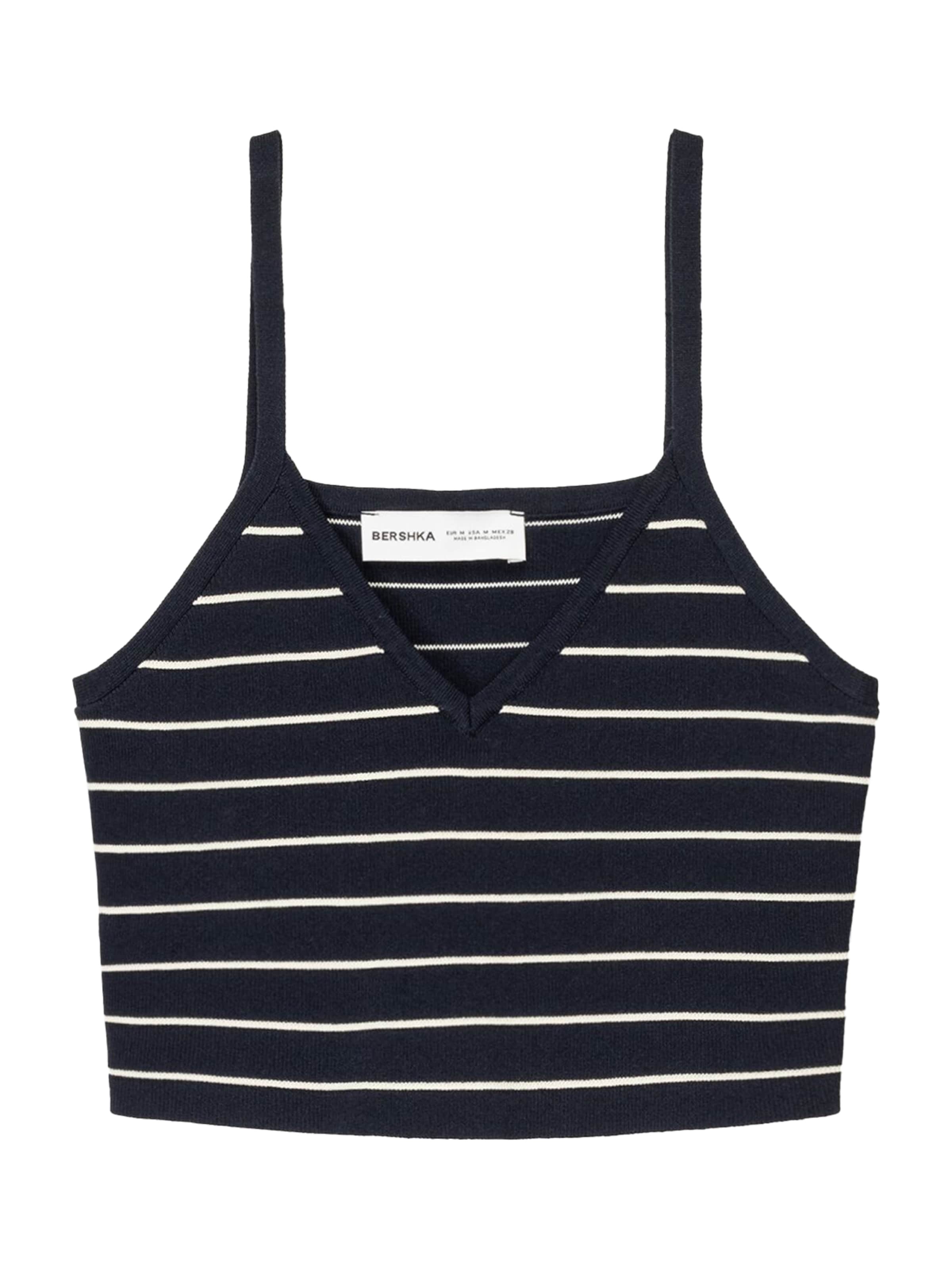 Top di Bershka in blu: frontale