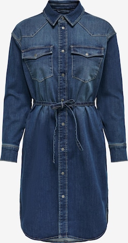 Robe-chemise 'MARIE' ONLY en bleu : devant