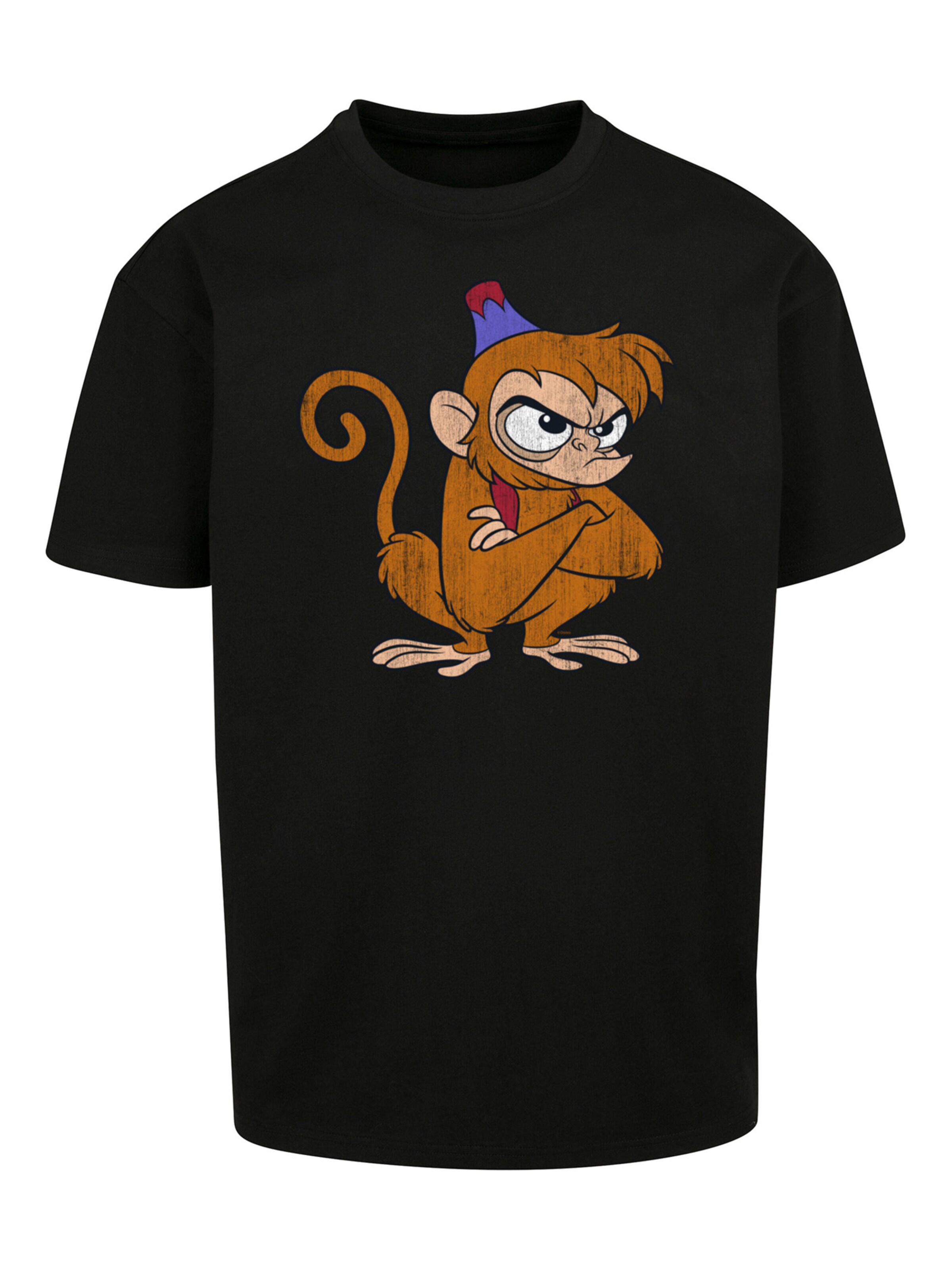 T-Shirt 'Disney Aladdin Classic Angry Abu' F4NT4STIC en noir : devant