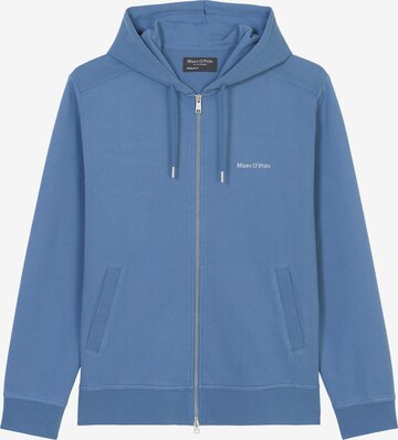 Marc O'Polo Zip-Up Hoodie in Blue: front