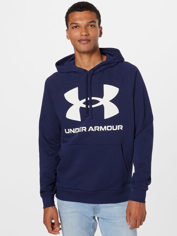 UNDER ARMOUR Athletic Sweatshirt 'Rival' in Blue: front