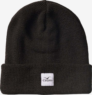 Cleptomanicx Beanie in Black: front