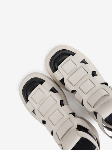 BRONX Strap Sandals in White