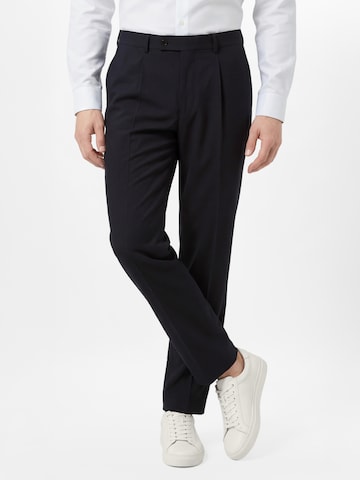 Finshley & Harding London Regular Pantalon 'Jaxdon' in Blauw: voorkant