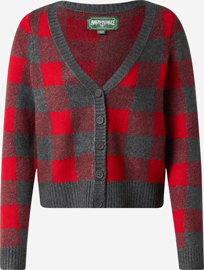 American Eagle Knit cardigan in Grey / Red, Item view