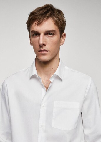 MANGO MAN Regular fit Button Up Shirt 'Pecchi' in White