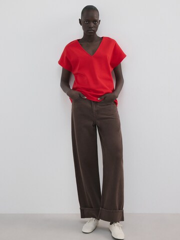 MANGO Majica 'SEVIPI' | rdeča barva