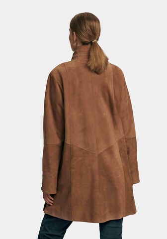 Anna Aura Between-Seasons Coat in Brown