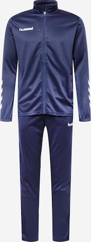 Hummel Trainingspak in Blauw: voorkant