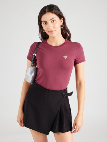 raudona GUESS Marškinėliai: priekis