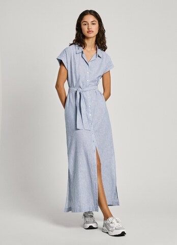 Pepe Jeans Shirt Dress in Blue: front